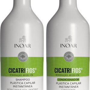 Inoar, Kit CicatriFios Plástica Capilar – Shampoo e Condicionador 2x1L