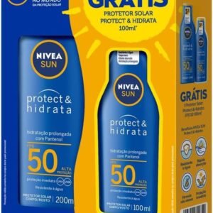 NIVEA Kit SUN Protetor Solar Protect & Hidrata FPS50 200ml + Protetor Solar Protect & Hidrata FPS50 100ml