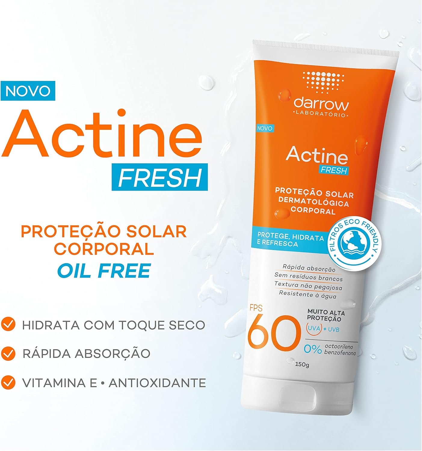 Darrow Protetor Solar Corporal Actine Fresh 60 Fps 150G - - Image 4